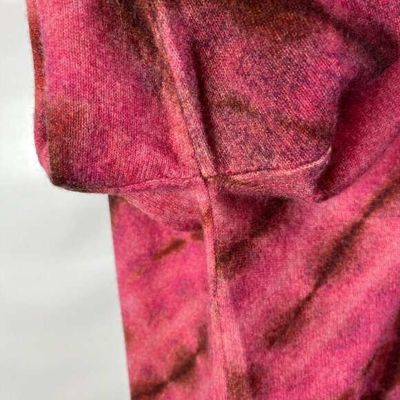 A by Anthropologie Size S The Cashmere Collection Sweater Pink Tie Dye - Picture 4 of 8